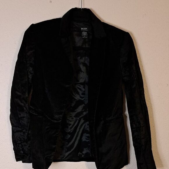 Body by Victoria Women's Black Velvet Blazer size 2 - Picture 1 of 7